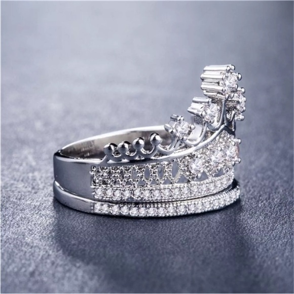 Hip Hop Bling Ring Female Stainless Steel Wedding Engagement For Women Size 5/6 - Picture 7 of 12